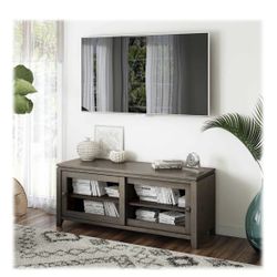 Simpli Home - Cosmopolitan Contemporary TV Media Stand for Most TVs Up to 50" - Farmhouse Gray