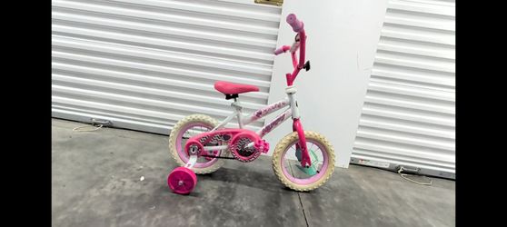 BIKE SALE!! Huffy 12" Sea Star Kid's / Girl's Bike w/ training wheels -- PINK + WHITE