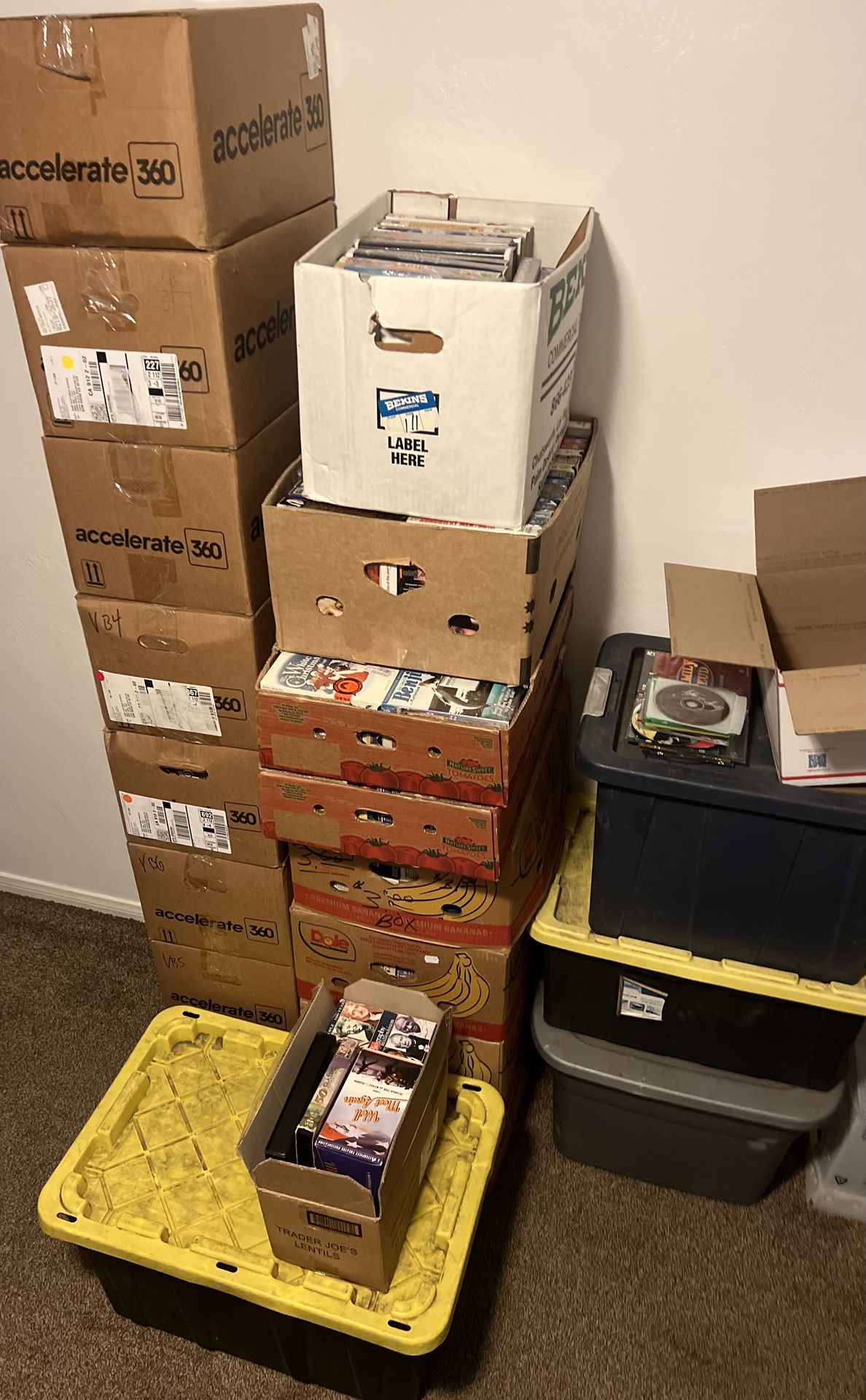 Total Around 600/VHS Movies, VHS Box Sets, NEW And Open Box, Sold Individually For Your Collection