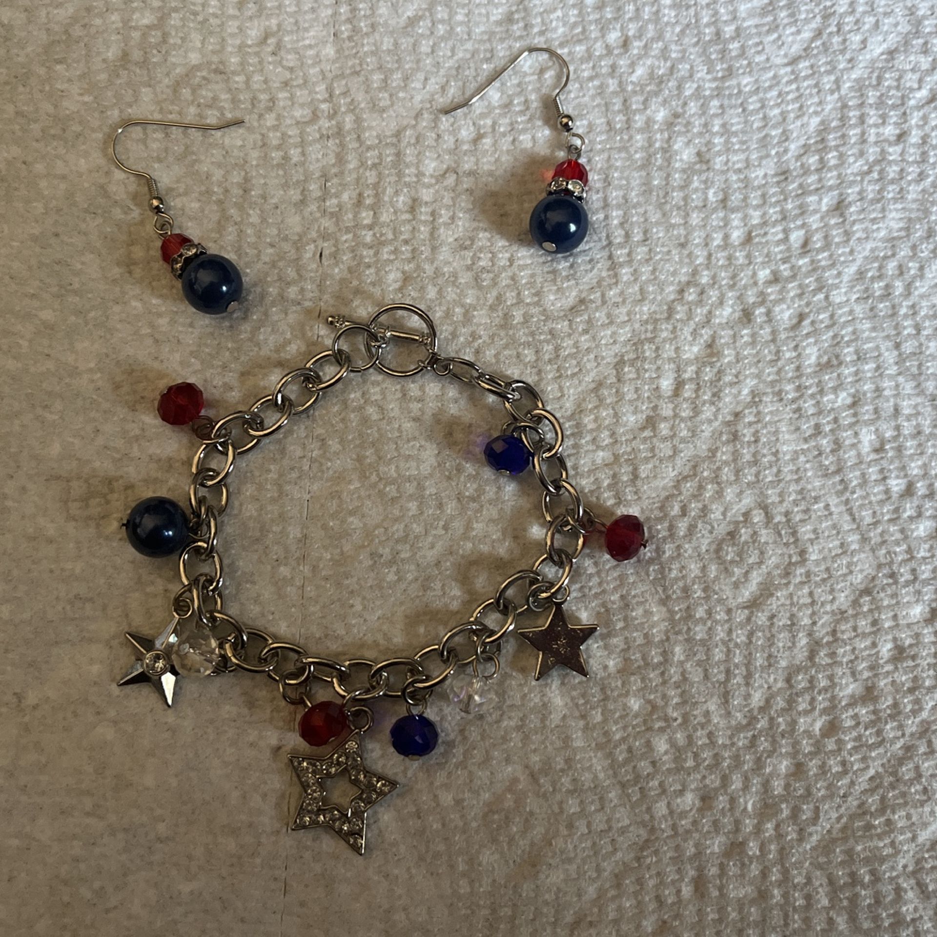 Handmade, Homemade, Bracelet And Earrings 