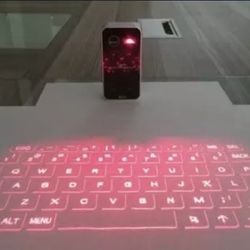 Laser Wireless Keyboard  (NEW) Black or White 