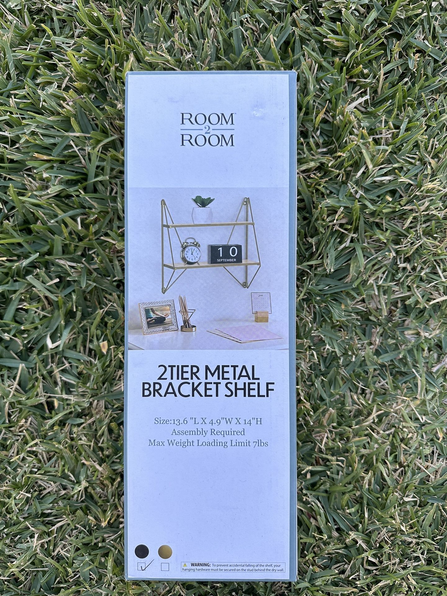 2 Tier Metal Bracket Shelf