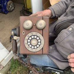 Antique Oak Phone