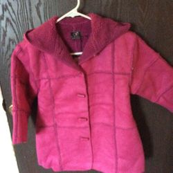 Pink sherpa coat