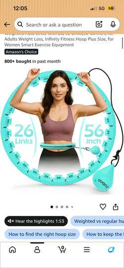 Weighted hula hoop