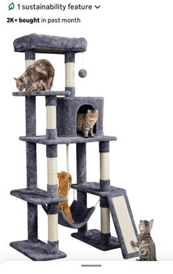 63” tall multi cat tree, new in box