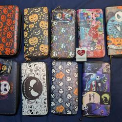 Halloween Jack Skellington Wallets Pumpkin Candy Corn 