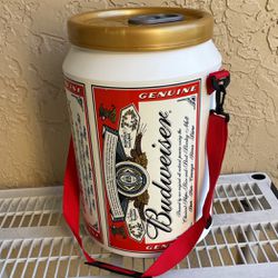 Custom Made Budweiser Beer Can Cooler