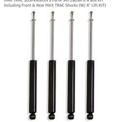 MAX TRAC SUSPENSION'S Part# 947280SA Front & Rear MAX TRAC Shocks (W/ 8" Lift Kit) NEW IN BOX