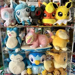 Pokemon Center Plushies