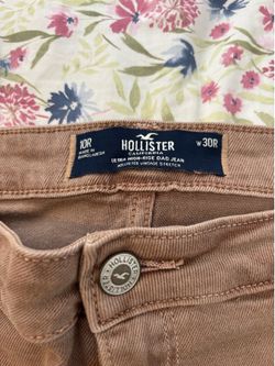 Brown high rise dad jeans, from Hollister,