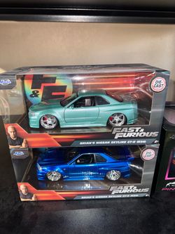 Jada Fast & Furious Brian's Nissan Skyline GT-R R34 Die-Cast 2-Pack