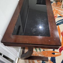 Office Table Wood and Glass Desk Table