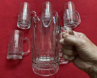 6 Glass Mugs