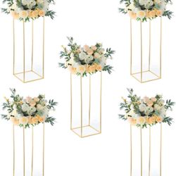 Wedding Centerpieces for Tables, Column Floral Geometric Vase for Birthday