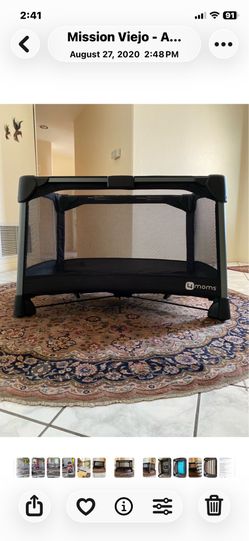 Portable playard, bedside bassinet, travel crib with mattress