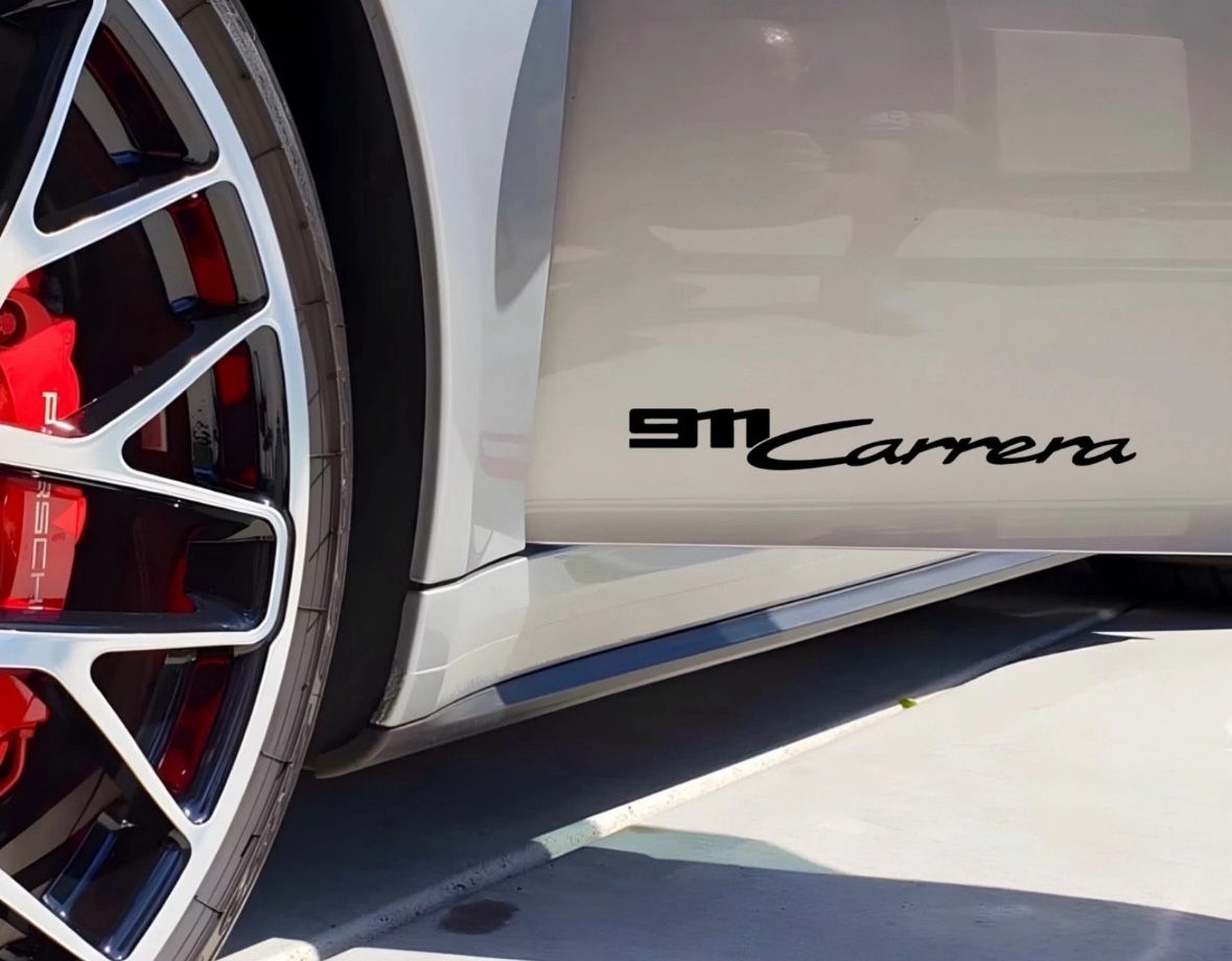 911 Carrera New Style Small Door Decals Set Porsche 911 2020-2025 992