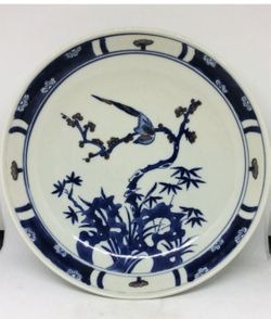 Chinese Antique Blue And White Kangxi Porcelain Plate