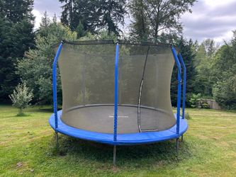 12FT Trampoline with safety net & basketball hoop