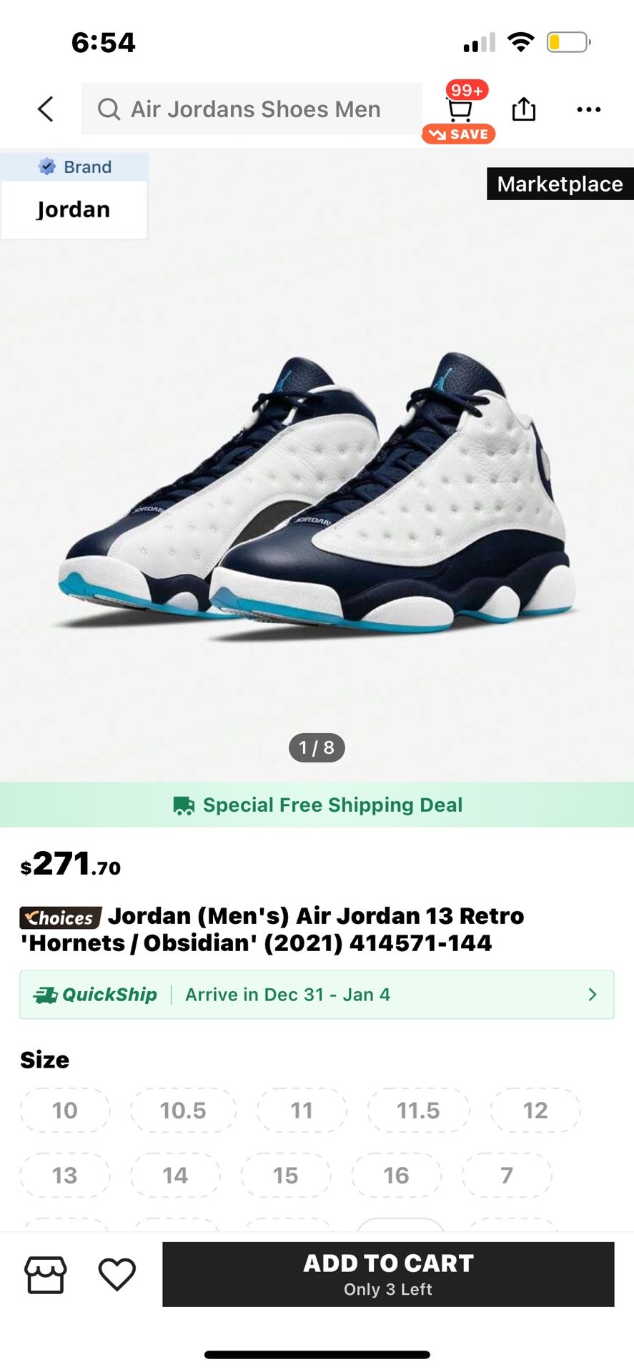 Jordan 13 Obsidian