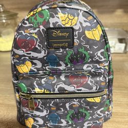 Loungefly Disney Villains Smoke Mini Backpack NWT 11”