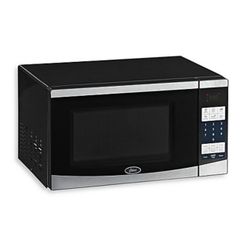 Oster 700 Watts 0.7 Cu. Ft. Compact Microwave - Stainless-steel/black OGYU701 Black