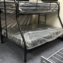 Twin Over Full Bunk Bed Plus Mattress (free Delivery)