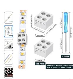 25 Pack Wireless Led Tape Light Connectors Tighten Screw