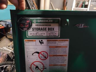 Greenlee construction storage box heavy-duty