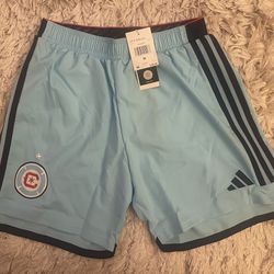 Adidas Authentic Chicago Fire Away Soccer Shorts Football Men’s Size Medium M MLS Players Version 