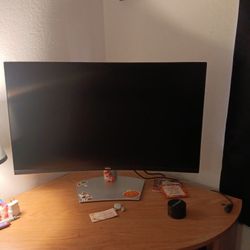 Curved Dell Computer Monitor