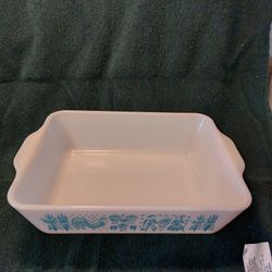 Pyrex 0503 Turquoise 1 1/2 QT Amish Butterprint Refrigerator Dish  Vintage