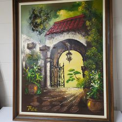 Signed Oil Painting By Tamin
