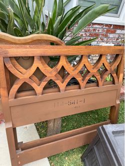 1970 solid wood twin matching headboards