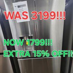 LG 26CF COUNTERDEPTH REFRIGERATOR 1799! EXTRA 15% OFF! 0 DOWN 0% FINANCING! 1YR WARRANTY!