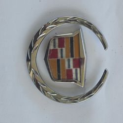 OEM Cadillac Wreath & Crest Emblem Badge Chrome Grille Trunk Logo