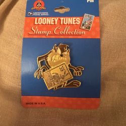 New USPS Looney Tunes Stamp Collection Tasmanian Devil holding Bugs Bunny Stamp