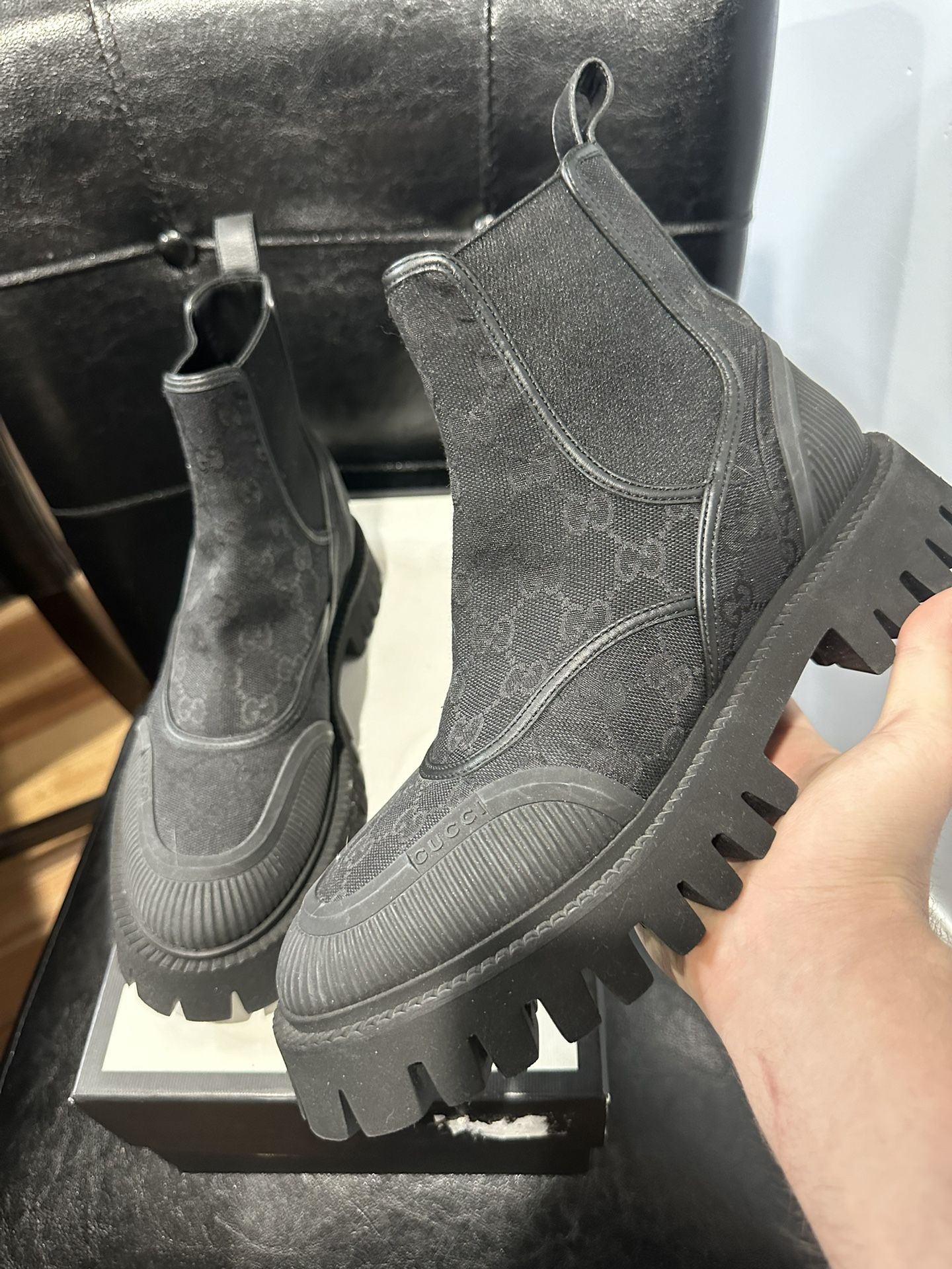 Gucci Novo GG Monogram Canvas Chelsea Boot