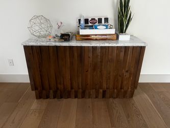 Two peice  console tables/ marble and wood