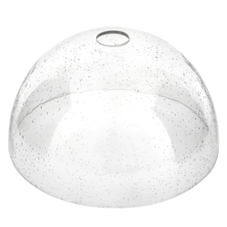 Bowl Glass Lamp Shade Replacement, 1-5/8 inch Fitter, 11.8" Diameter, 6.1" Height, Clear Seeded Bubble Effect Globe Cover