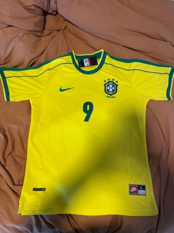 Brazil 1998 Soccer Jersey #9 Ronaldo
