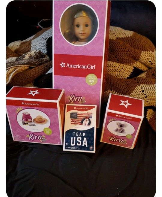 New In Boxes Or never Opened American Girl Doll Of The Year 2021 Kira And Clothes And Pet