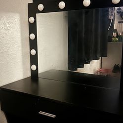 vanity for girl black 