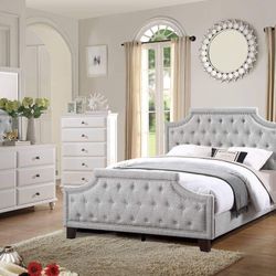 5 PIECE QUEEN SIZE BEDROOM SET BED DRESSER CHEST NIGHTSTAND MIRROR - JUEGO DE RECAMARA