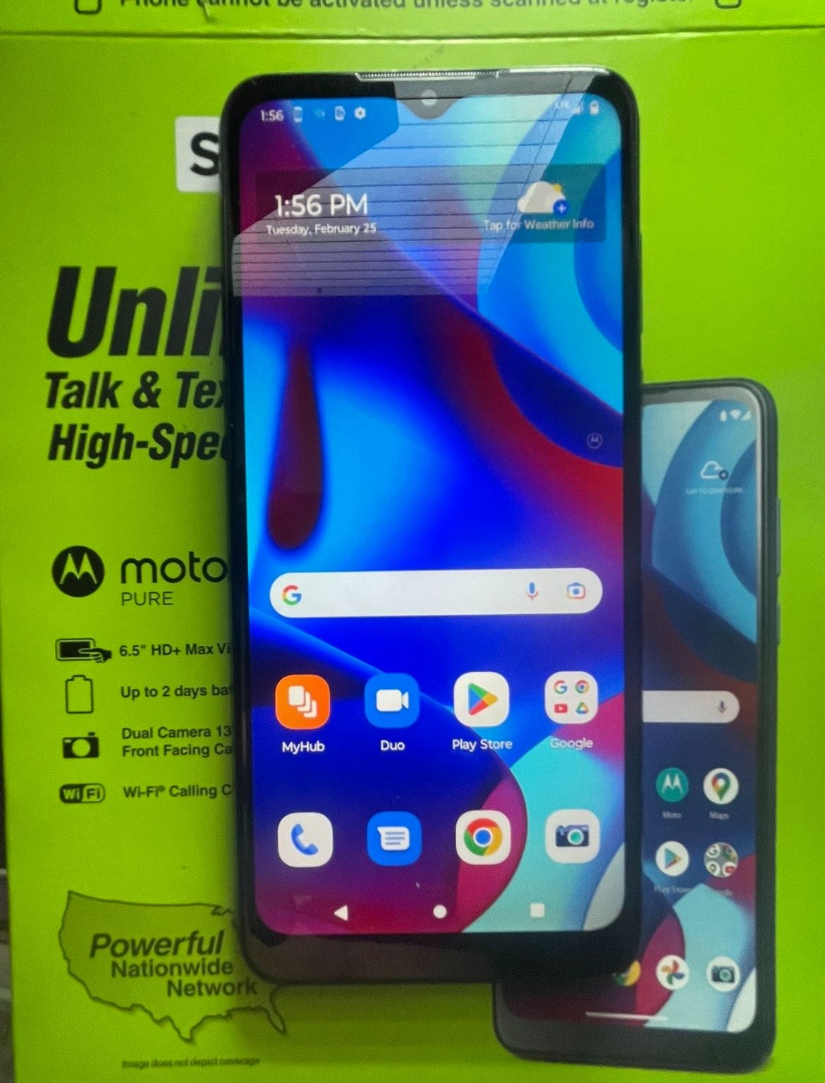 New Motorola G Pure Smartphone with 1 month of Unlimited Service
