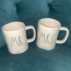 Rae Dunn Mr And Mrs Coffee Mugs