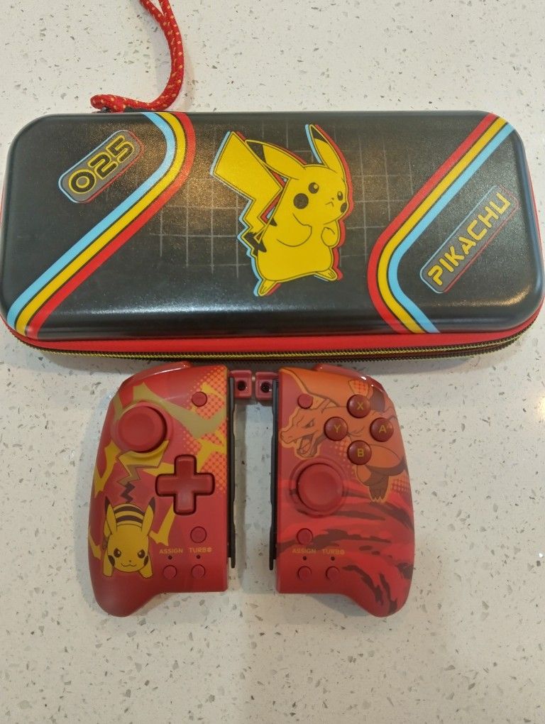 Basically New Pokemon Carrying Case And Hori Gamepad Controller For Nintendo Switch