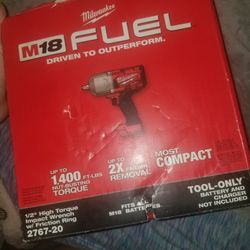 M18 Milwaukee 1/2" High Torque Impact Wrench W/Friction Ring