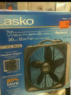 Weather-Shield Select 20 in 3-Speed Box Fan with Thermostat