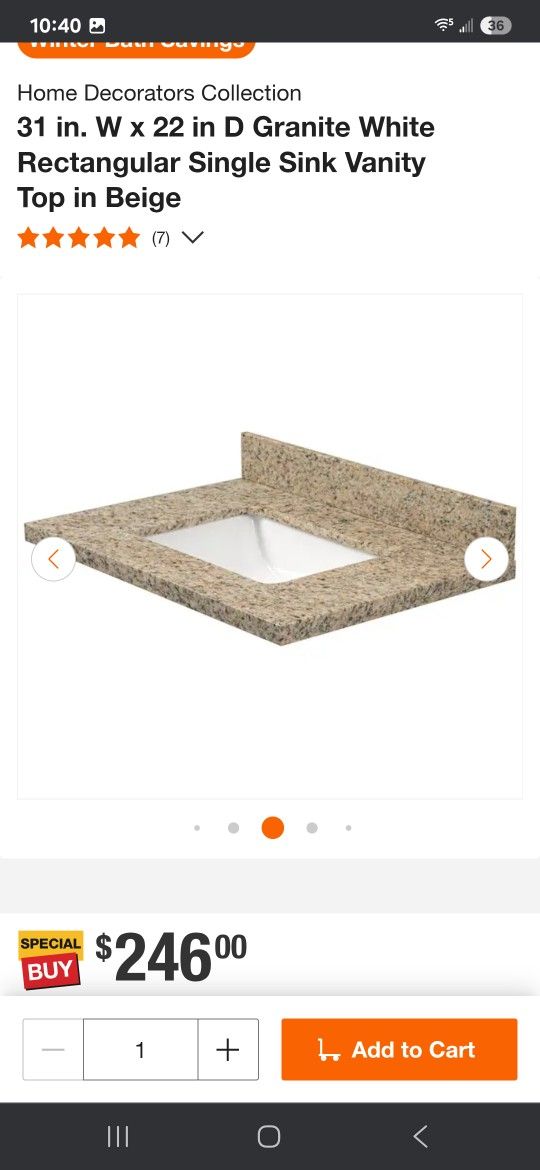 Vanity Top